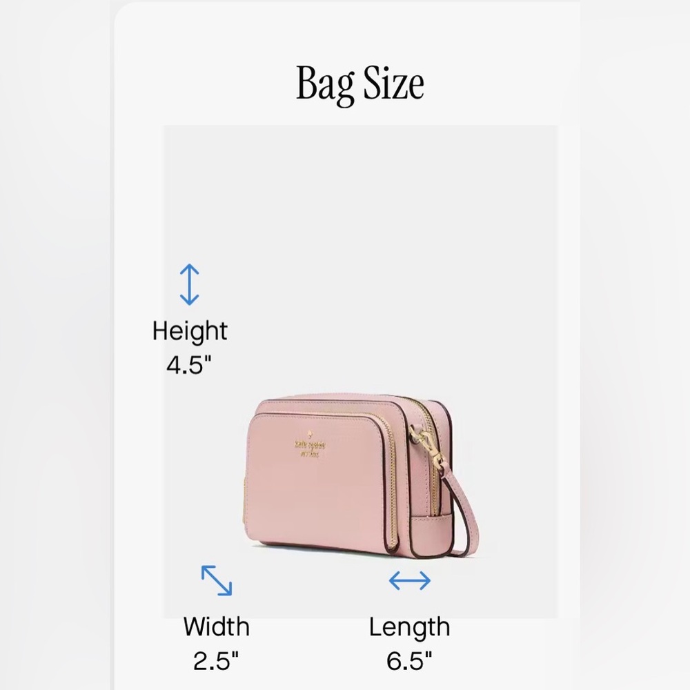 Kate Spade Staci Mini Crossbody Bag Leather,  Tutu Pink, Model: KG036 - Picture 4 of 11